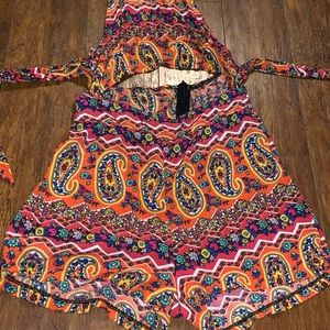 multi color romper (crop top)